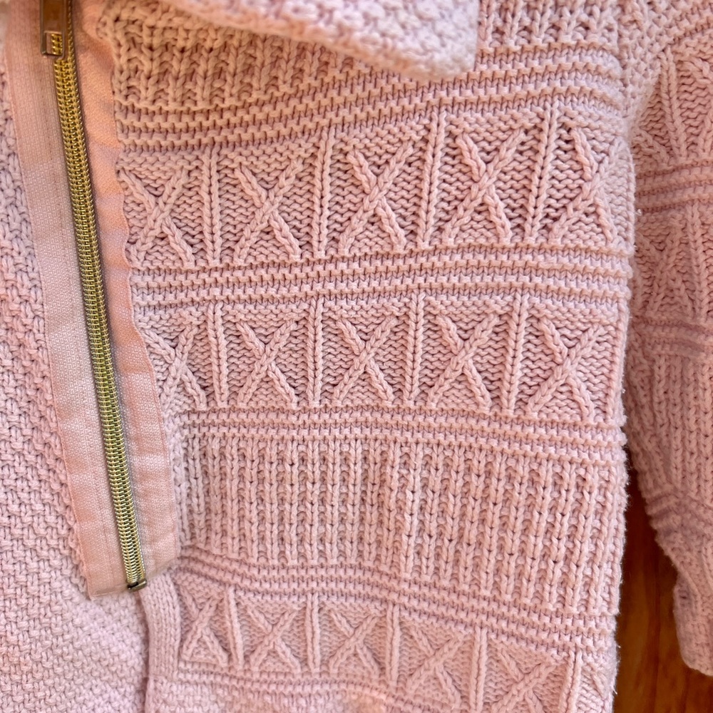 Baby pink zippered cardigan - Picture 3 of 4